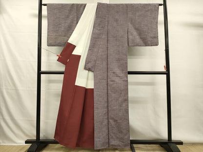 平和屋着物■上質な紬　霞文　正絹　逸品　DABI3524ya