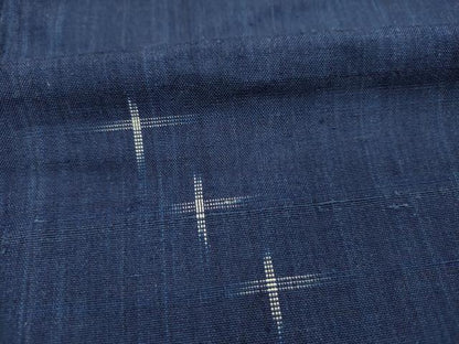 平和屋着物■上質な紬　十字絣文様　正絹　逸品　DABI3529ya