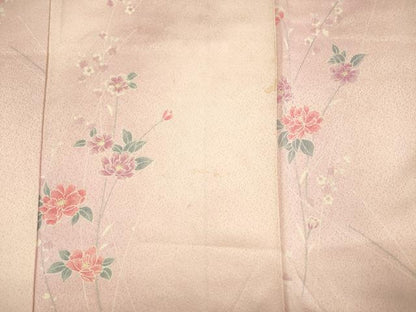 平和屋着物■上質な小紋　草花文　暈し染め　正絹　逸品　DABI3530ya