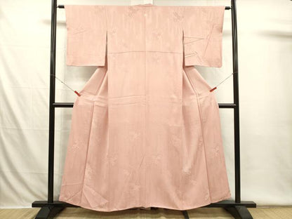 平和屋着物■上質な色無地　辻が花地紋　虹色　正絹　逸品　DABI3531ya