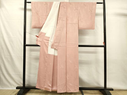 平和屋着物■上質な色無地　辻が花地紋　虹色　正絹　逸品　DABI3531ya