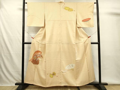 平和屋着物■訪問着　歌舞伎　鼓　金銀彩　正絹　逸品　DABI3534ya