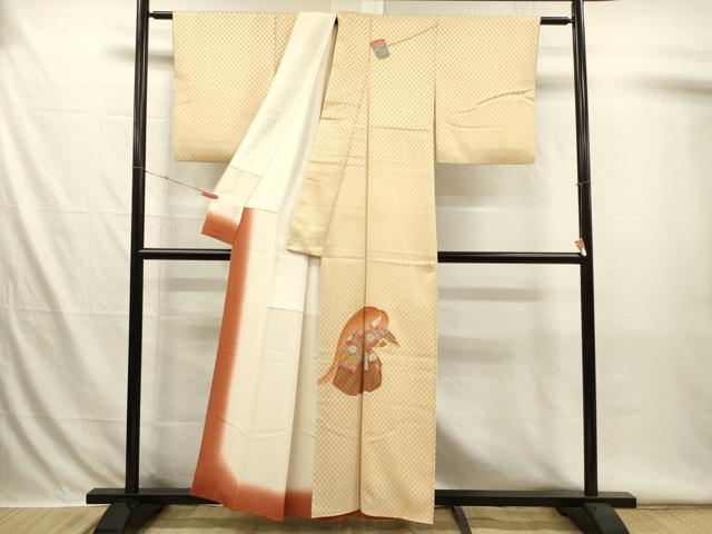 平和屋着物■訪問着　歌舞伎　鼓　金銀彩　正絹　逸品　DABI3534ya