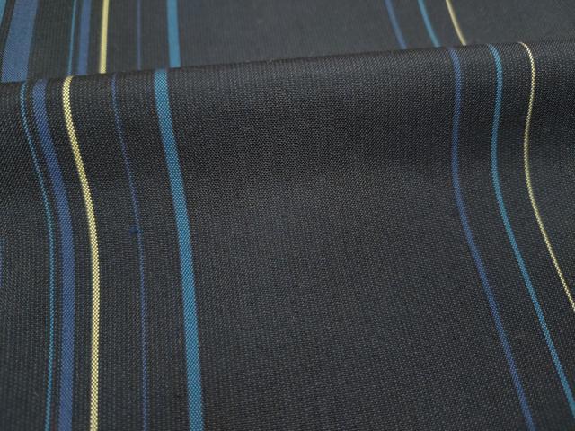 平和屋着物■本場縞大島紬　間道　正絹　逸品　DABI3540ya