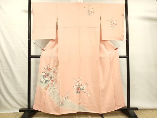 平和屋着物■訪問着　御所車花文　暈し染め　金彩　正絹　逸品　DABI3541ya