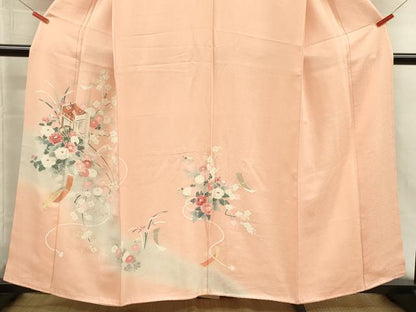 平和屋着物■訪問着　御所車花文　暈し染め　金彩　正絹　逸品　DABI3541ya