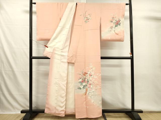 平和屋着物■訪問着　御所車花文　暈し染め　金彩　正絹　逸品　DABI3541ya