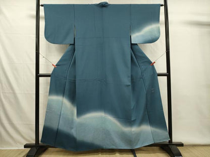 平和屋着物■訪問着　作家物　紬地　霞文　暈し染め　正絹　逸品　DABI3542ya