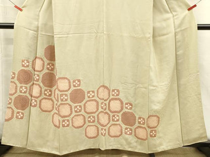 平和屋着物■中国三大刺繍　スワトウ刺繍　汕頭刺繍　訪問着　絞り　蜀江花文　正絹　逸品　DABI3543ya