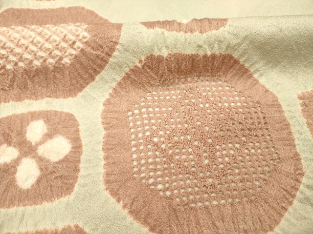 平和屋着物■中国三大刺繍　スワトウ刺繍　汕頭刺繍　訪問着　絞り　蜀江花文　正絹　逸品　DABI3543ya