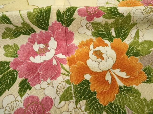 平和屋着物■豪華黒留袖　刺繍　花鳥文　金銀糸　正絹　逸品　DABI3544ya