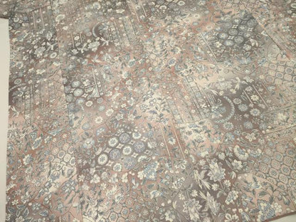 平和屋着物■上質な小紋　更紗花鳥文　暈し染め　正絹　逸品　DABI3546ya