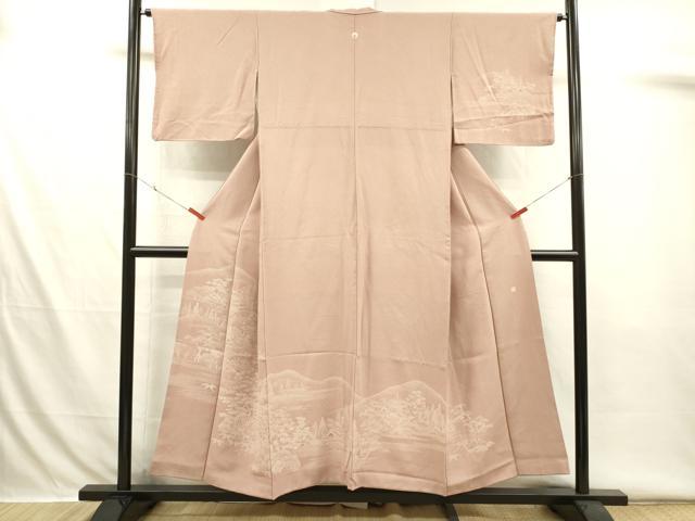 平和屋着物■江戸小紋　訪問着　作家物　風景文　正絹　逸品　DABI3550ya