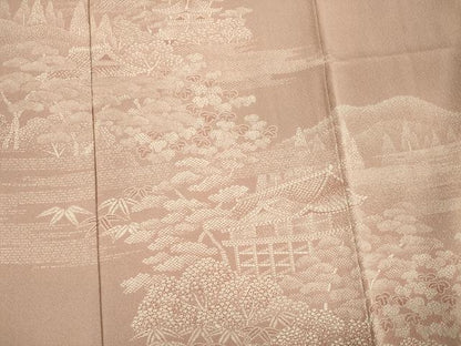 平和屋着物■江戸小紋　訪問着　作家物　風景文　正絹　逸品　DABI3550ya
