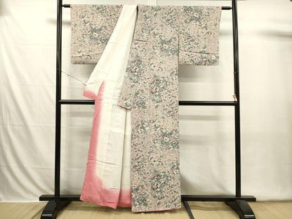 平和屋着物■上質な小紋　花鳥文　正絹　逸品　DABI3557ya