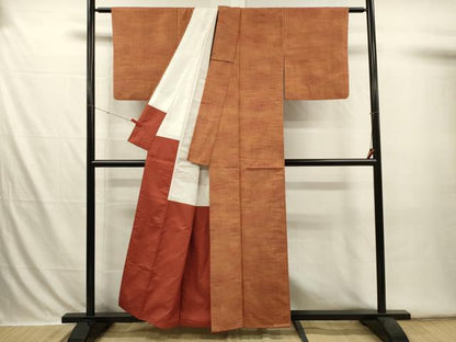 平和屋着物■上質な紬　霞文　暈し染め　正絹　逸品　DABI3559ya