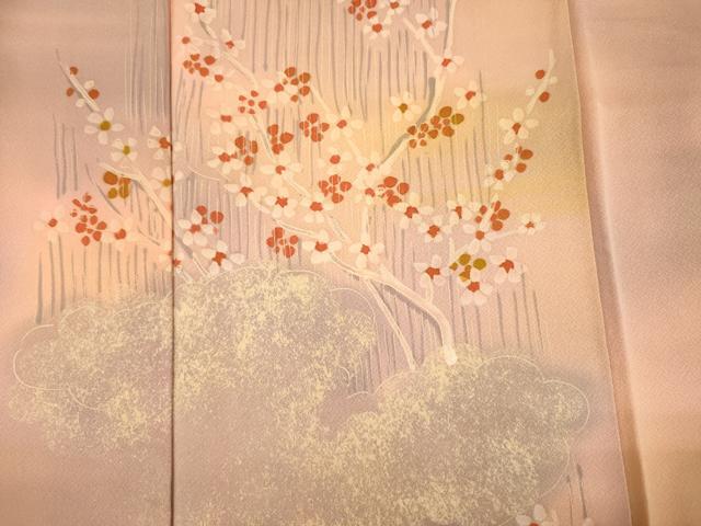 平和屋着物■訪問着　枝花文　暈し染め　金彩　正絹　逸品　DABI3562ya