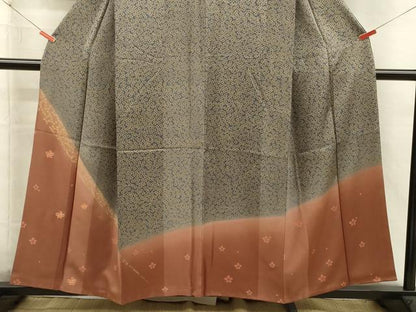 平和屋着物■訪問着　駒刺繍　舞花文　暈し染め　金彩　正絹　逸品　DABI3563ya