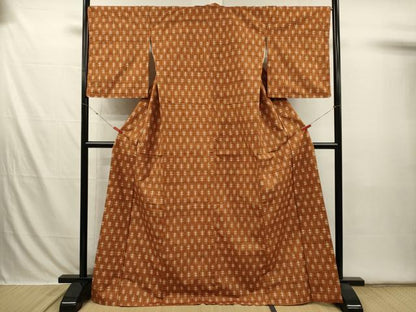 平和屋着物■上質な紬　抽象文様　鈴乃屋扱い　正絹　逸品　DABI3577ya