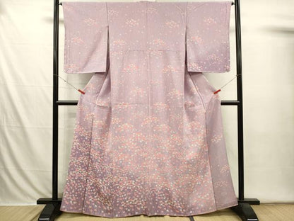 平和屋着物■訪問着　草花文　暈し染め　正絹　逸品　DABI3578ya