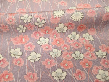 平和屋着物■訪問着　草花文　暈し染め　正絹　逸品　DABI3578ya