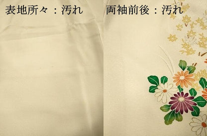 平和屋着物■訪問着　草花文　御簾　金彩　正絹　逸品　DABI3579ya