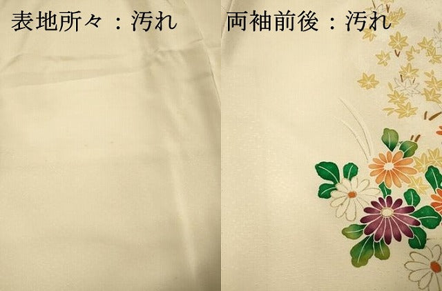 平和屋着物■訪問着　草花文　御簾　金彩　正絹　逸品　DABI3579ya