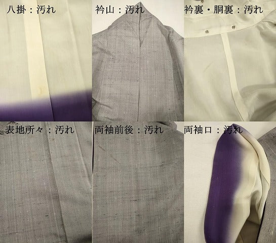 平和屋着物■色留訪問着　作家物　紬地　手描き　風景文　正絹　逸品　DABI3581ya