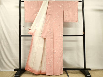 平和屋着物■上質な紬　十字絣花文　正絹　逸品　DABI3593ya
