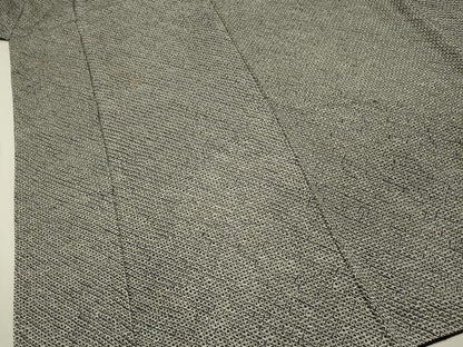 平和屋着物■大変加工の良い総絞り小紋　黒地　正絹　逸品　DABI3595ya