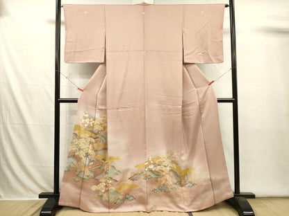 平和屋着物■豪華色留袖　風景花松文　暈し染め　金彩　正絹　逸品　DABI3606ya