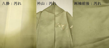 平和屋着物■訪問着　扇面花文　松竹梅　暈し染め　金彩　正絹　逸品　DABI3608ya
