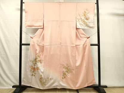 平和屋着物■訪問着　渡橋花文　暈し染め　金彩　正絹　逸品　DABI3611ya