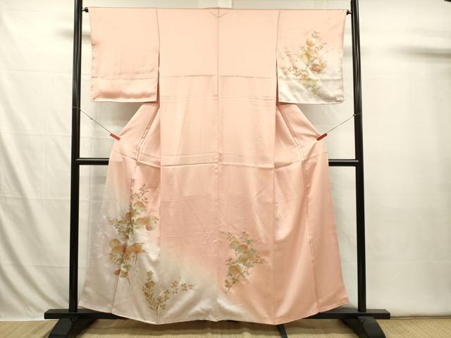 平和屋着物■訪問着　渡橋花文　暈し染め　金彩　正絹　逸品　DABI3611ya