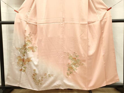 平和屋着物■訪問着　渡橋花文　暈し染め　金彩　正絹　逸品　DABI3611ya