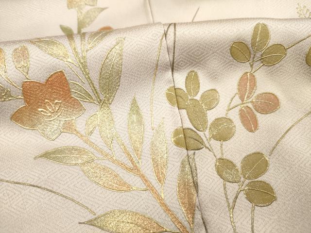 平和屋着物■訪問着　渡橋花文　暈し染め　金彩　正絹　逸品　DABI3611ya