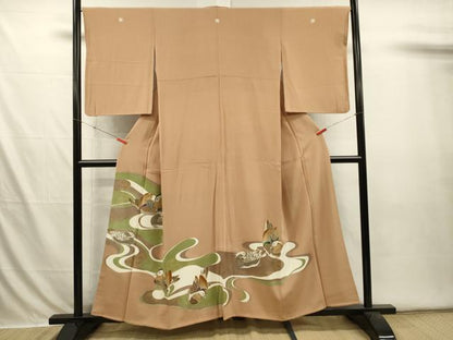 平和屋着物■豪華色留袖　鴛鴦　金彩　正絹　逸品　DABI3617ya