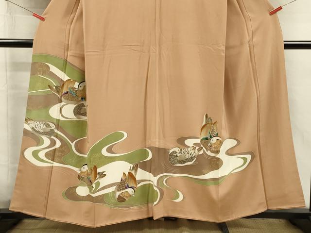 平和屋着物■豪華色留袖　鴛鴦　金彩　正絹　逸品　DABI3617ya