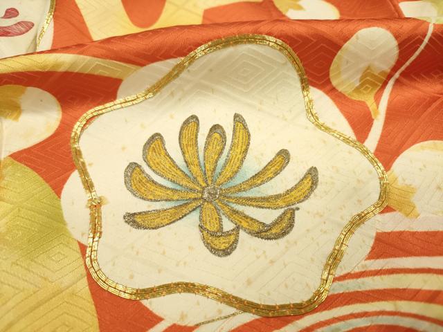 平和屋着物■豪華振袖　駒刺繍　枝梅文　金銀彩　正絹　逸品　DABI3618ya
