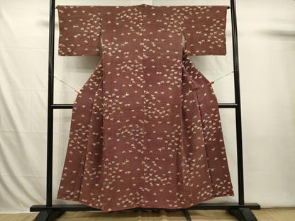 平和屋着物■上質な小紋　折り鶴　正絹　逸品　DABI3619ya