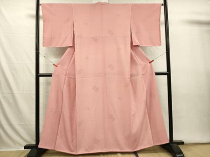 平和屋着物■上質な小紋　花絵皿文　寄せ小紋柄　暈し染め　正絹　逸品　未使用　DABI3624ya