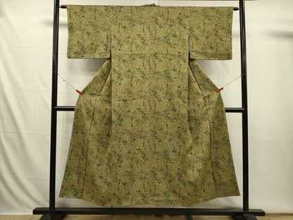 平和屋着物■上質な小紋　風景人物文　正絹　逸品　DABI3627ya