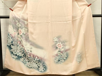 平和屋着物■訪問着　刺繍　草花文　暈し染め　正絹　逸品　DABI3632ya