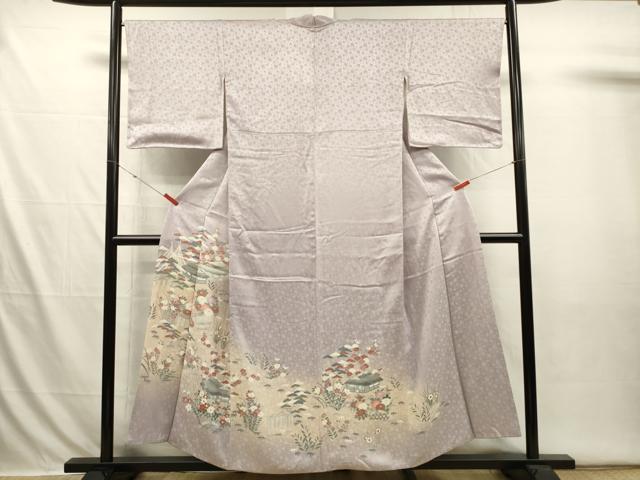 平和屋着物■豪華色留袖　風景花松文　暈し染め　正絹　逸品　DABI3636ya