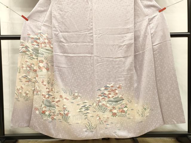 平和屋着物■豪華色留袖　風景花松文　暈し染め　正絹　逸品　DABI3636ya