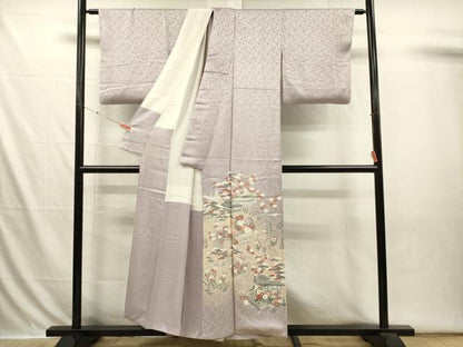平和屋着物■豪華色留袖　風景花松文　暈し染め　正絹　逸品　DABI3636ya