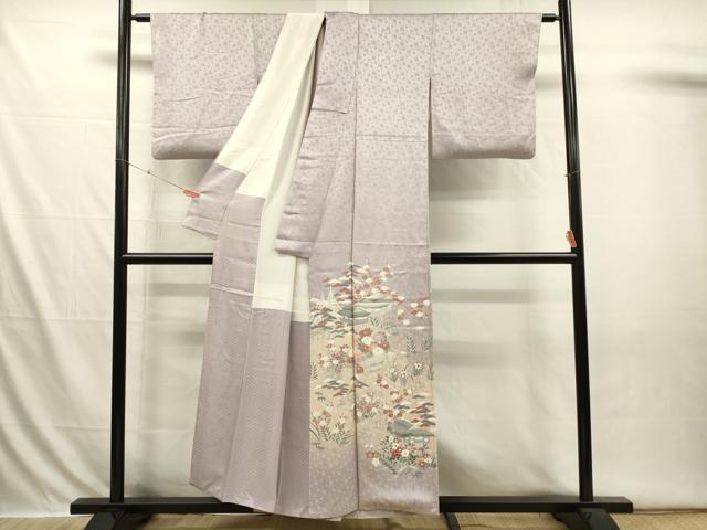 平和屋着物■豪華色留袖　風景花松文　暈し染め　正絹　逸品　DABI3636ya