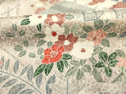 平和屋着物■豪華色留袖　風景花松文　暈し染め　正絹　逸品　DABI3636ya