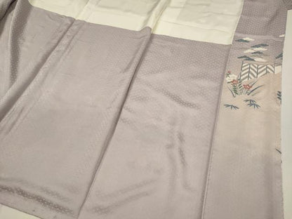 平和屋着物■豪華色留袖　風景花松文　暈し染め　正絹　逸品　DABI3636ya