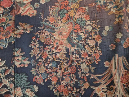 平和屋着物■訪問着　紬地　花鳥文　暈し染め　正絹　逸品　DABI3640ya